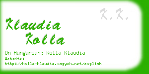 klaudia kolla business card